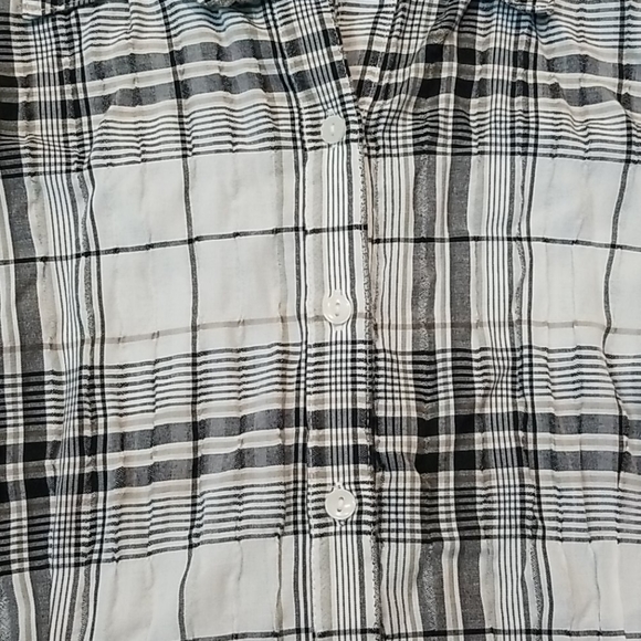 Classic Editions womans short sleeve plaid button up shirt XL - Picture 6 of 10